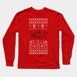 Final Fantasy XIV Ninja Ugly Christmas Sweater Long Sleeve T-Shirt